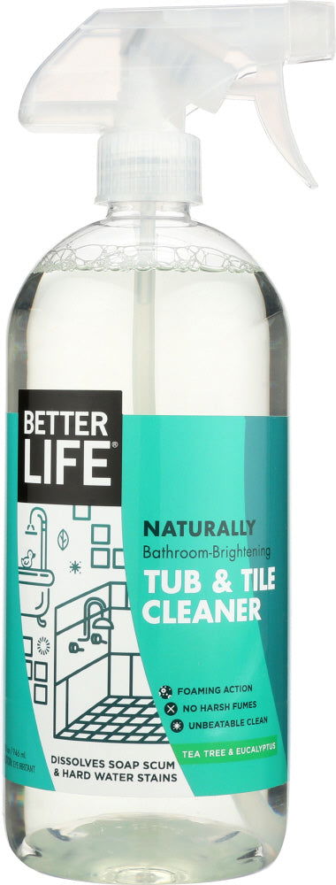 BETTER LIFE: Tub and Tile Cleaner Tea Tree and Eucalyptus, 32 oz - No Brand For Less 