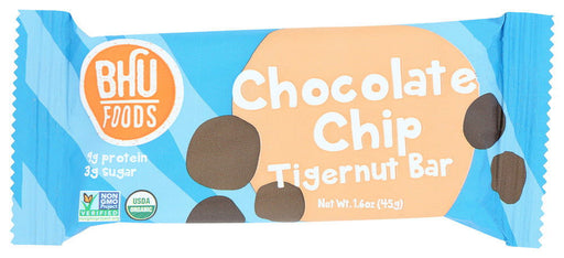 BHU FOODS: Chocolate Chip Tigernut Bar, 1.6 oz - No Brand For Less 