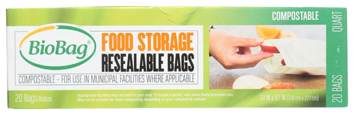 BIOBAG: Bag Food Strong Quart Size, 20 bg - No Brand For Less 