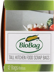 BIOBAG: Tall Kitchen 13 Gallon Food Scrap Bags, 12 pc - No Brand For Less