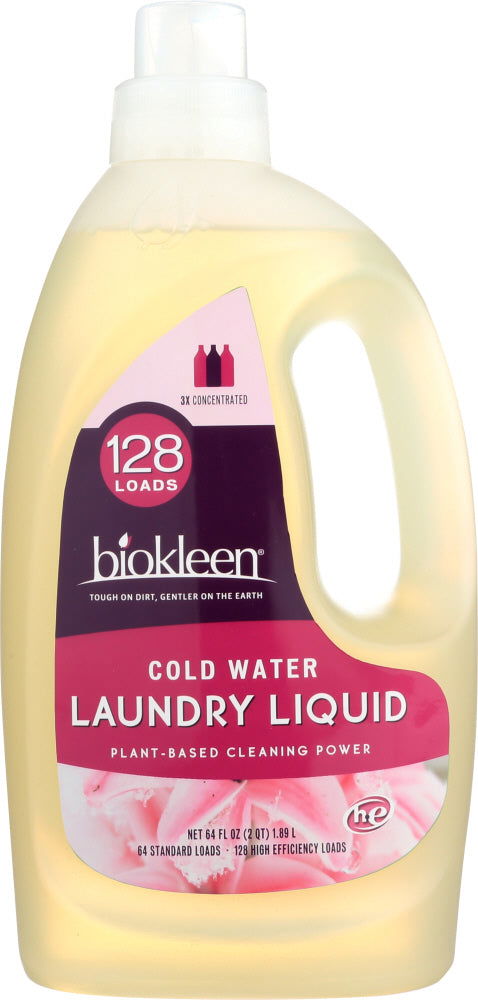 BIO KLEEN: Cold Water Formula Laundry Liquid, 64 oz - No Brand For Less 