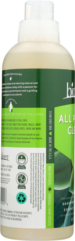 BIO KLEEN: Concentrated All Purpose Cleaner And Degreaser, 32 oz - No Brand For Less 