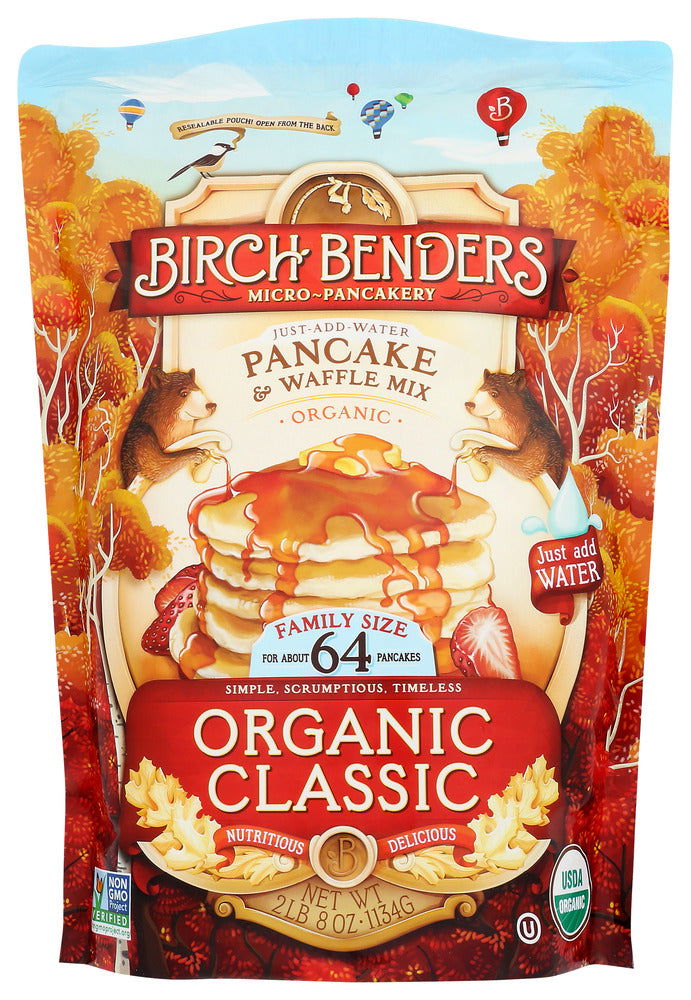 BIRCH BENDERS: Mix Pncake Waffle Classic, 40 OZ - No Brand For Less