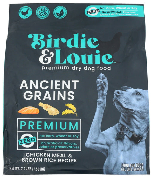 BIRDIE & LOUIE: Food Dog Dry Chickn Rice, 3.5 lb - No Brand For Less 