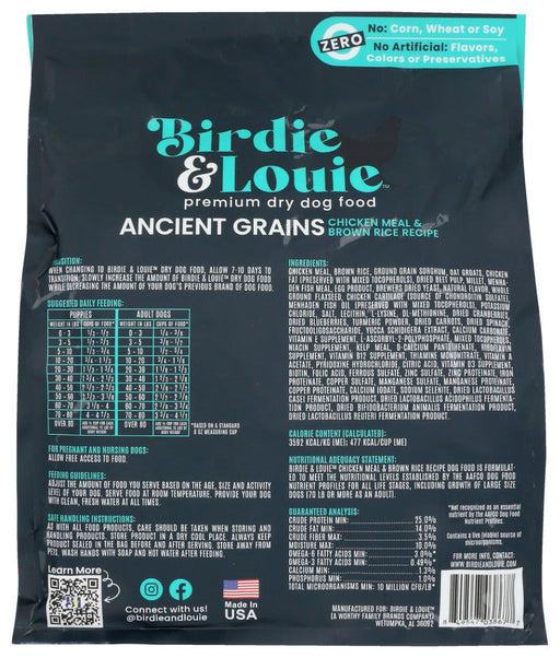 BIRDIE & LOUIE: Food Dog Dry Chickn Rice, 3.5 lb - No Brand For Less 