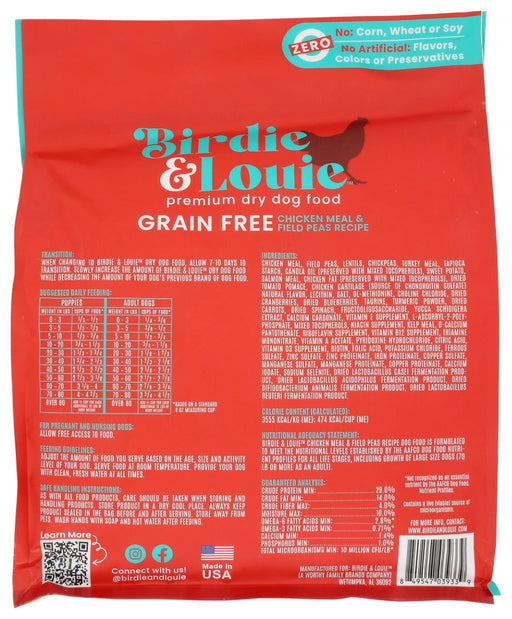 BIRDIE & LOUIE: Food Dog Dry Chken Peas, 3.5 lb - No Brand For Less 