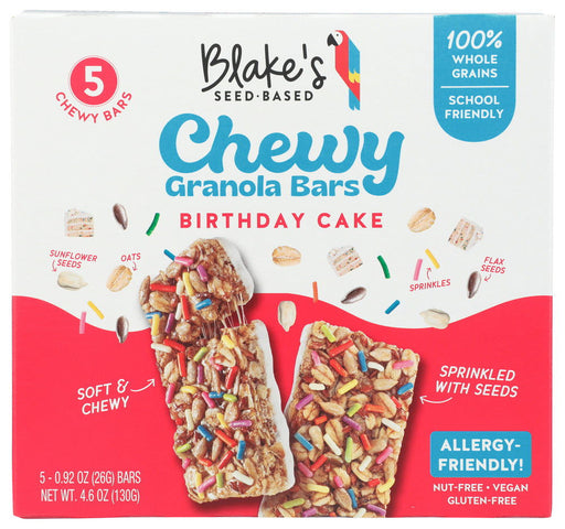 BLAKES SEED BASED: Birthday Cake Chewy Granola Bars, 4.6 oz - No Brand For Less