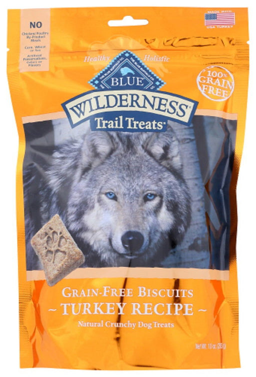 BLUE BUFFALO: Wilderness Trail Treats Dog Treat Turkey Biscuits, 10 oz - No Brand For Less 