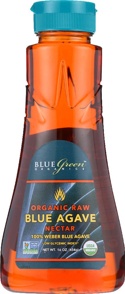 BLUE GREEN ORGANICS: Agave Blue Nectar Raw, 16 oz - No Brand For Less