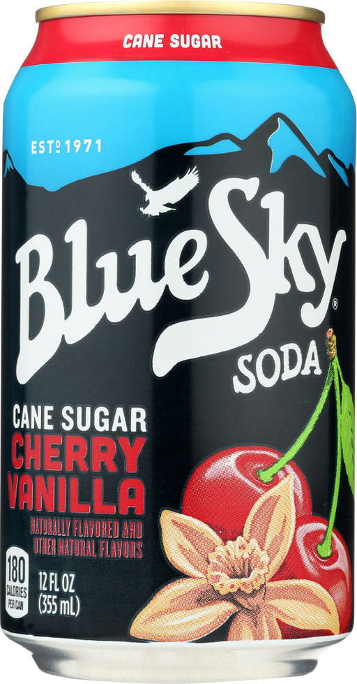 BLUE SKY: Cane Sugar Soda Cherry Vanilla 6-12oz, 72 oz - No Brand For Less 