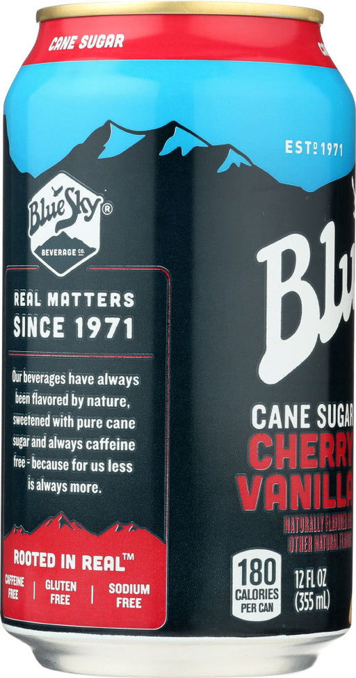 BLUE SKY: Cane Sugar Soda Cherry Vanilla 6-12oz, 72 oz - No Brand For Less 
