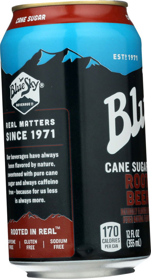 BLUE SKY: Cane Sugar Soda Root Beer 6-12oz, 72 oz - No Brand For Less 