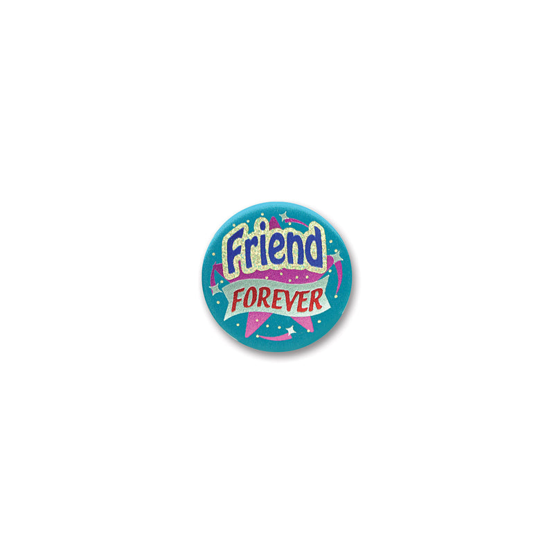 Friend Forever Satin Button – 2" – (1/Card) by Beistle for General Occasion Satin Buttons