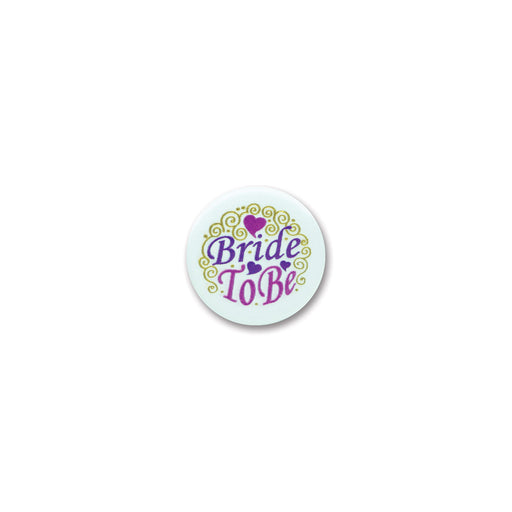 Bride To Be Button – 2" – (1/Card) by Beistle for Wedding Satin Buttons