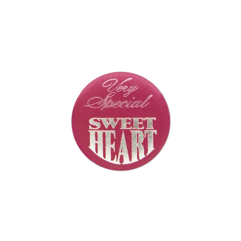 Very Special Sweetheart Satin Button – 2" – (1/Card) by Beistle for General Occasion Satin Buttons