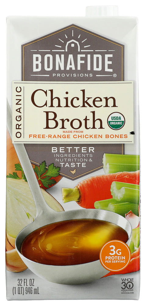 BONAFIDE: Broth Chicken Og, 32 fo - No Brand For Less