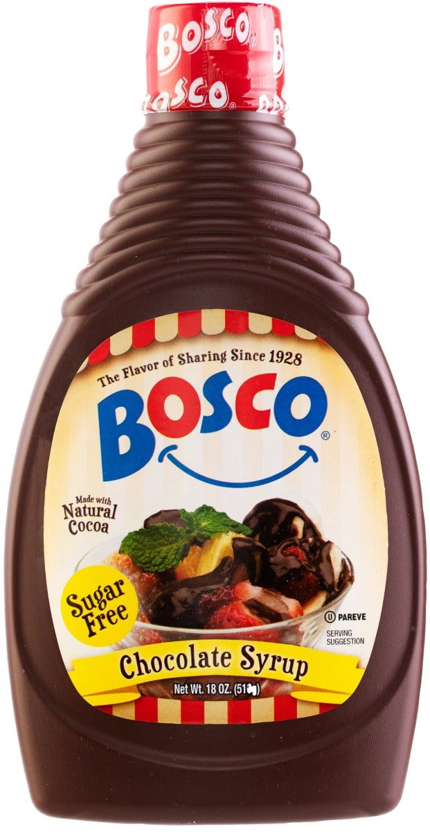 BOSCO: Syrup Chococolate Sf, 18 oz - No Brand For Less 