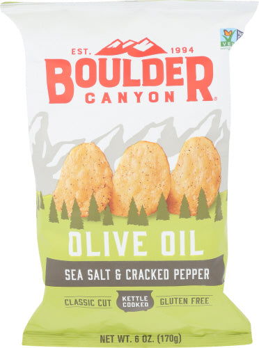 BOULDER CANYON: Chip Cut Cnyn Seaslt&Pppr, 6 oz - No Brand For Less 