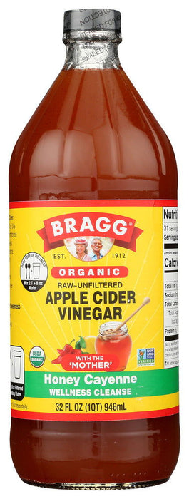 BRAGG: Organic Apple Cider Vinegar Miracle Cleanse Concentrate, 32 fl oz - No Brand For Less 
