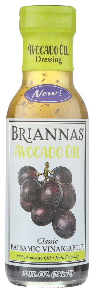 BRIANNAS: Classic Balsamic Vinaigrette Avocado Oil Dressing, 10 oz - No Brand For Less