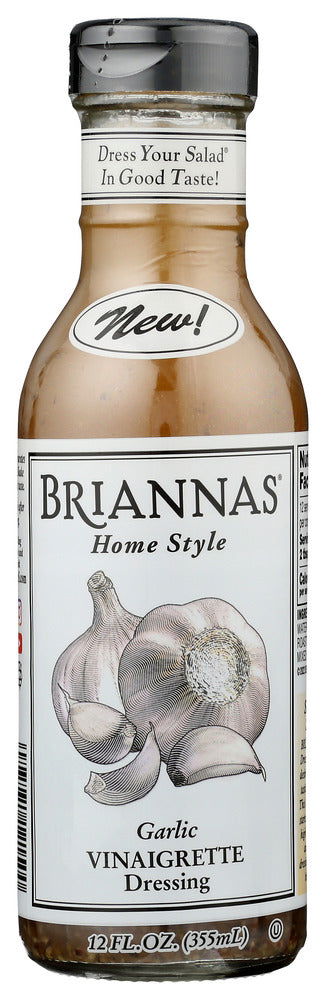 BRIANNAS: Garlic Vinaigrette Dressing, 12 oz - No Brand For Less