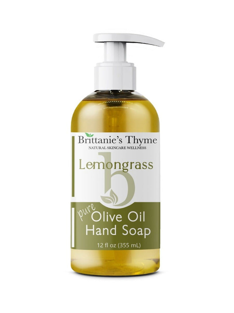 BRITTANIE'S THYME: Lemongrass Olive Oil Hand Soap, 12 oz - No Brand For Less 