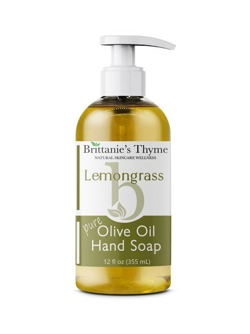 BRITTANIE'S THYME: Lemongrass Olive Oil Hand Soap, 12 oz - No Brand For Less 