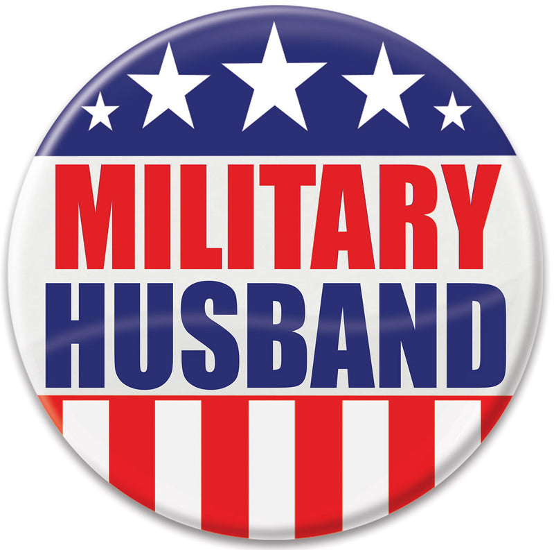 Military Husband Button – 2" – (1/Card)