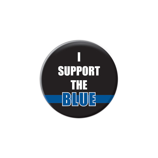 I Support The Blue Button – 2" – (1/Card) by Beistle for Patriotic Printed Buttons