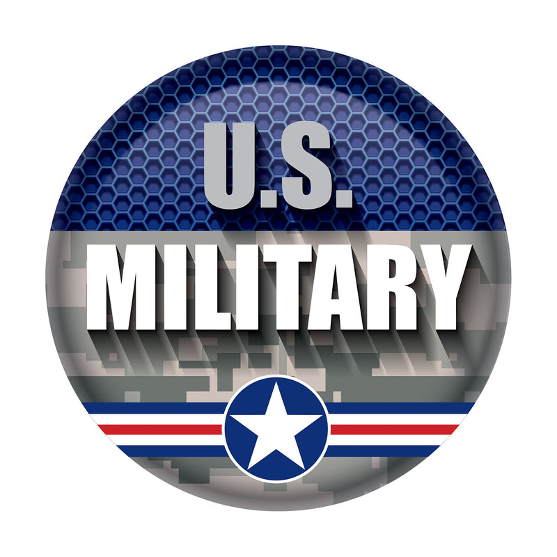 U S Military Button – 2" – (1/Card)