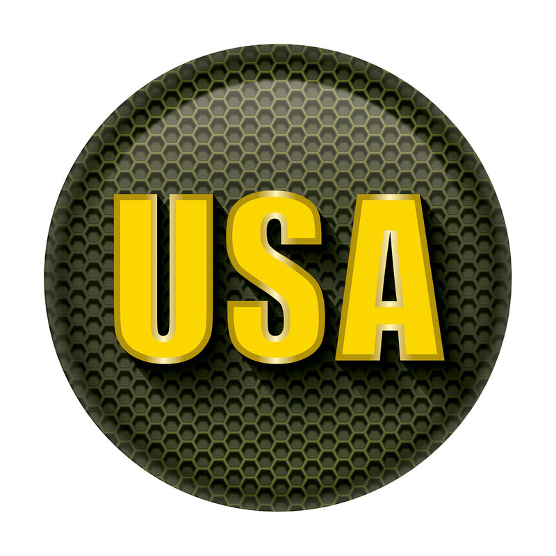 USA Button – 2" – (1/Card) by Beistle for Patriotic Printed Buttons