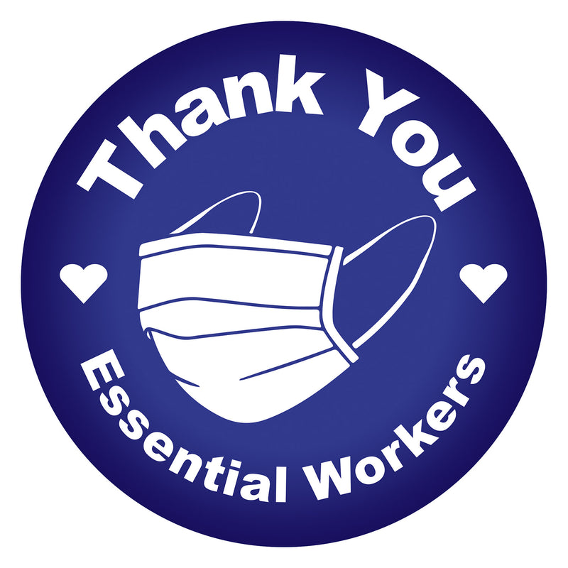 Thank You Essential Workers Button – 2" – (1/Card) by Beistle for Patriotic Printed Buttons