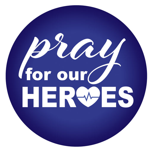 Pray For Our Heroes Button – 2" – (1/Card) by Beistle for Patriotic Printed Buttons