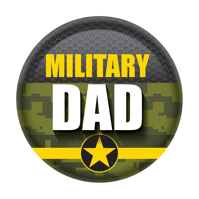 Military Dad Button – 2" – (1/Card)