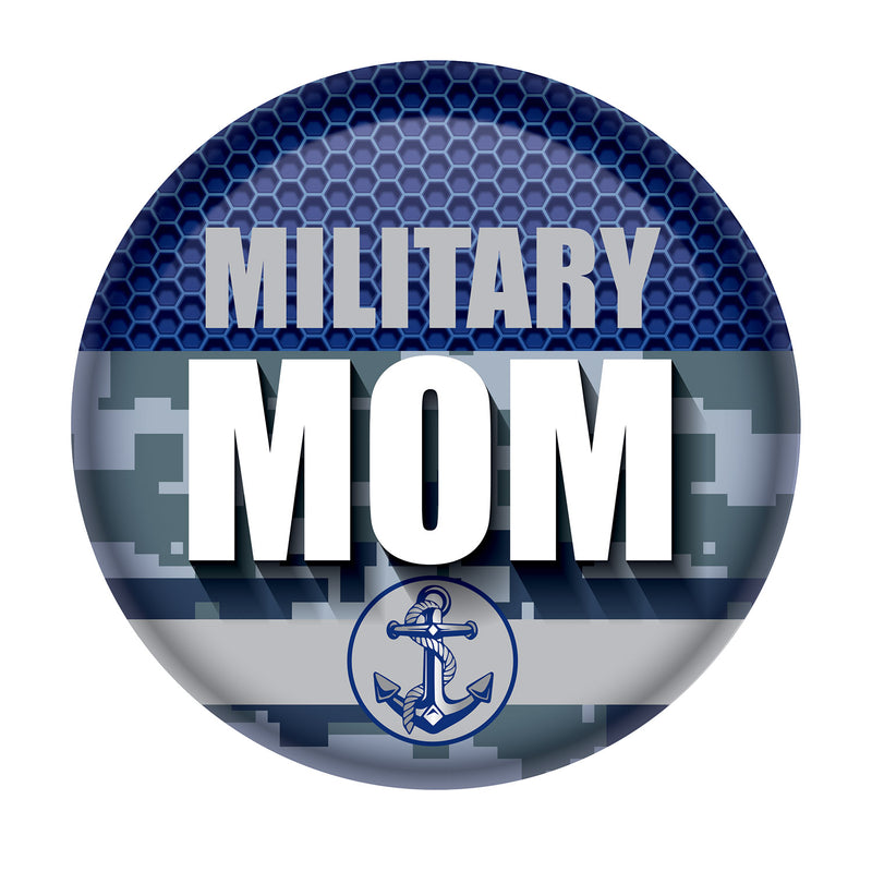 Military Mom Button – 2" – (1/Card)