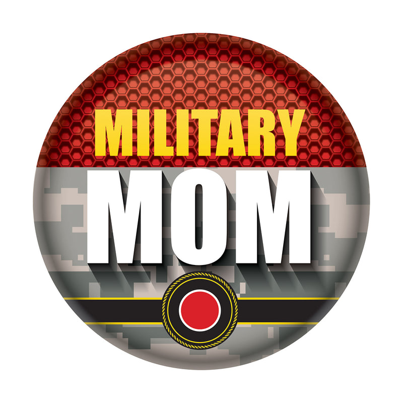 Military Mom Button – 2" – (1/Card)