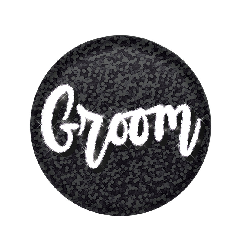 Groom Button – 2" – (1/Card) by Beistle for Wedding Printed Buttons