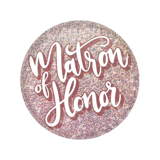 Matron of Honor Button – 2" – (1/Card) by Beistle for Wedding Printed Buttons