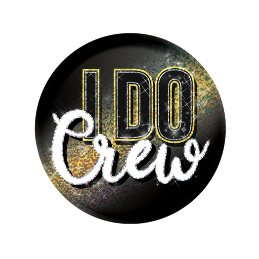 I Do Crew Button – 2" – (1/Card) by Beistle for Bachelorette Printed Buttons