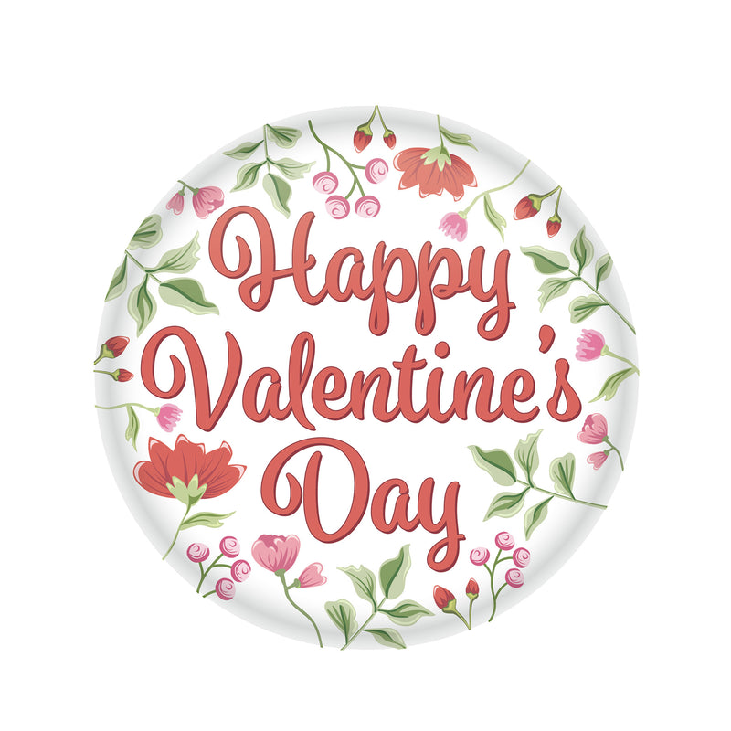 Happy Valentine's Day Button – 2" – (1/Card)