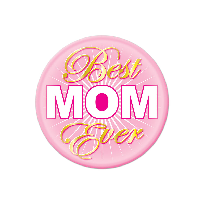 Best Mom Ever Button – 2" – (1/Card)