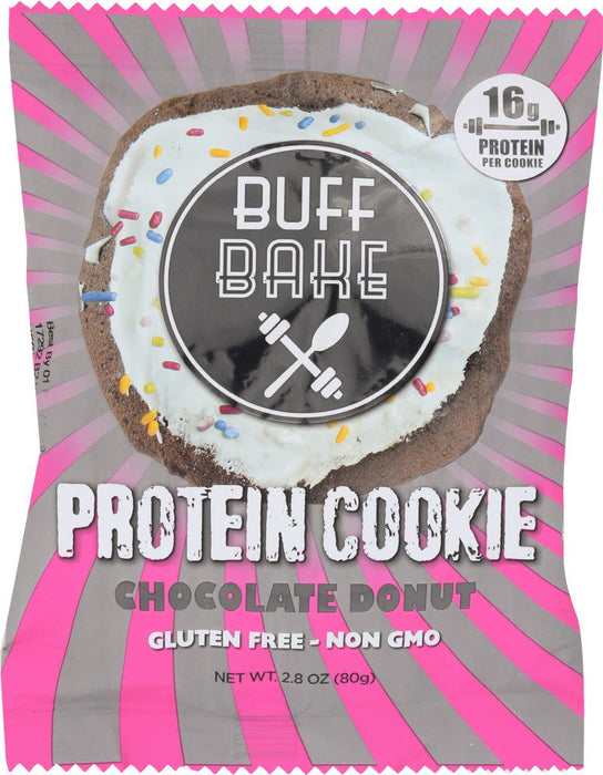 BUFF BAKE: Protein Cookie Chocolate Donut, 2.8 oz - No Brand For Less 