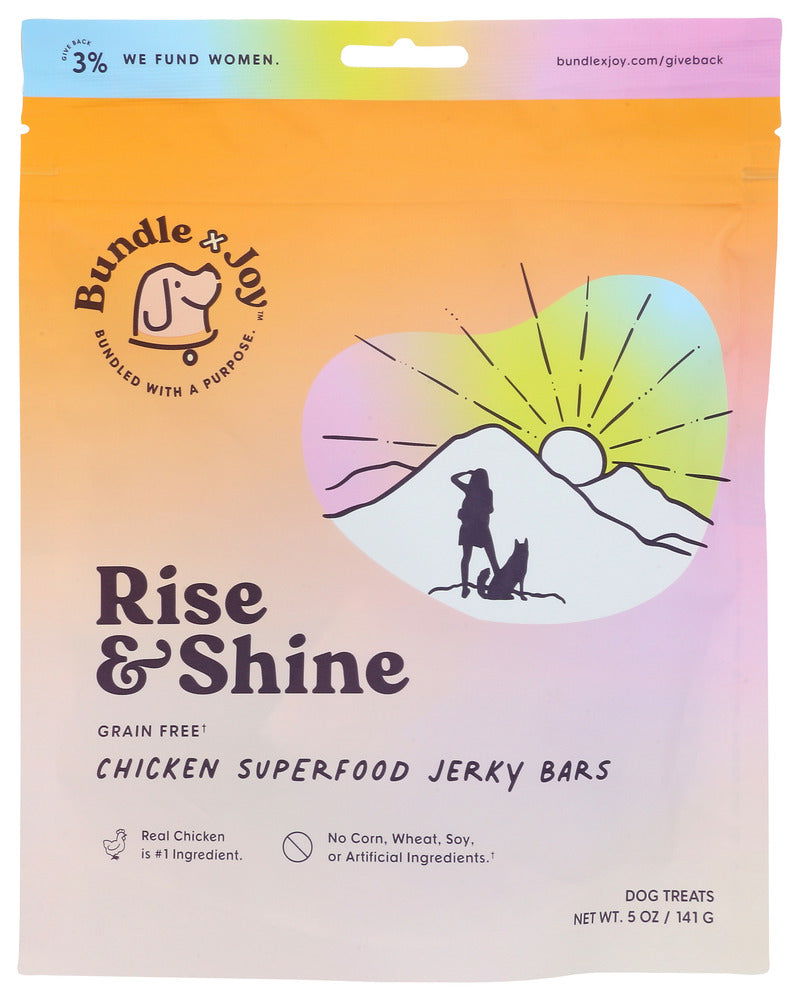BUNDLE X JOY: Rise and Shine Chicken Jerky Superfood Bars, 5 oz - No Brand For Less