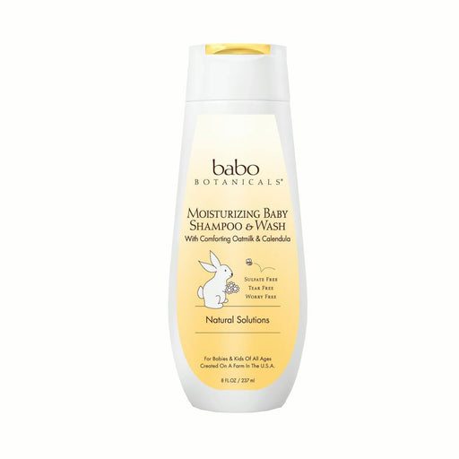 Babo Botanicals Moisturizing Baby Shampoo and Wash Oatmilk Calendula (8 fl Oz) - No Brand For Less 