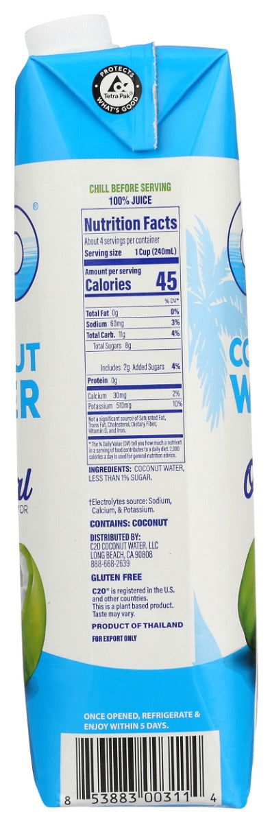 C2O: Pure Coconut Water, 33.8 oz - No Brand For Less