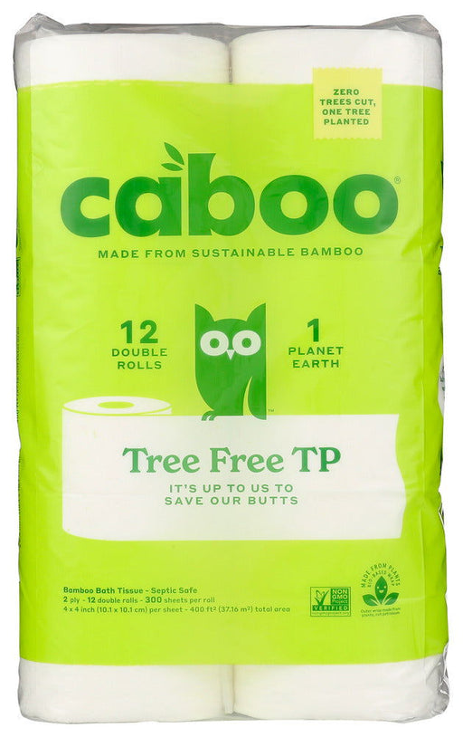 CABOO: 2-Ply Bathroom Tissue 300 Sheets, 12 Rolls - No Brand For Less 