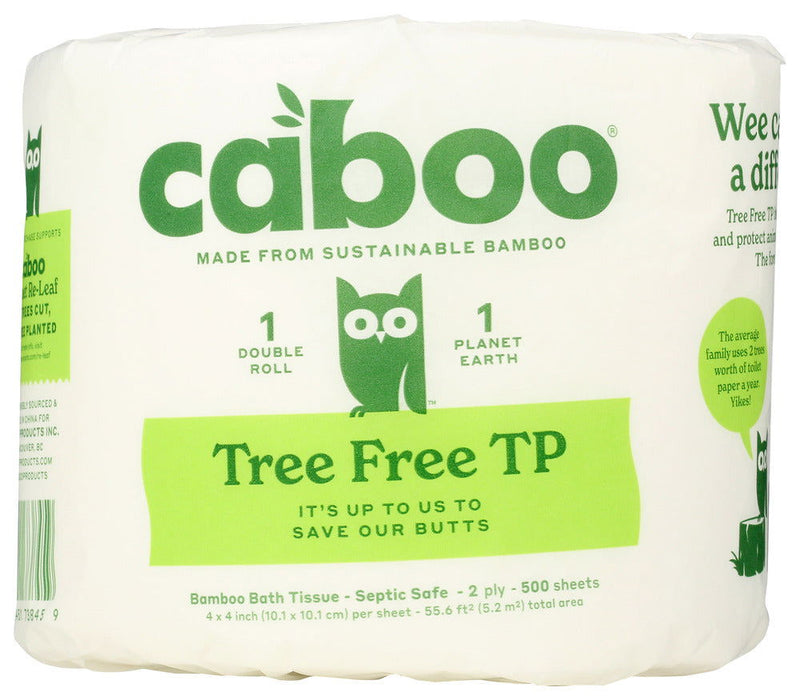 CABOO: Tree Free Bath Tissue Single Roll, 1 ea - No Brand For Less