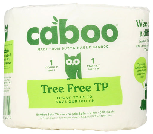 CABOO: Tree Free Bath Tissue Single Roll, 1 ea - No Brand For Less