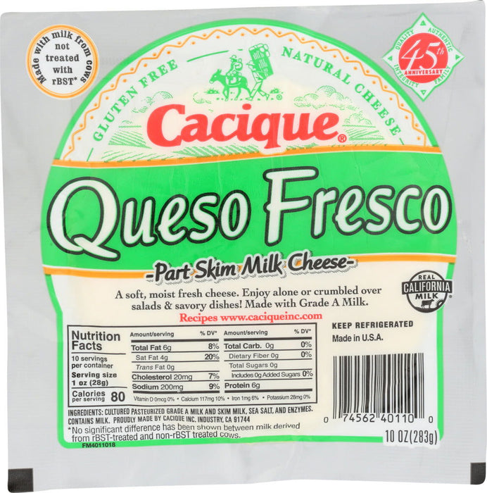 CACIQUE: Cheese Queso Fresco, 10 oz - No Brand For Less 