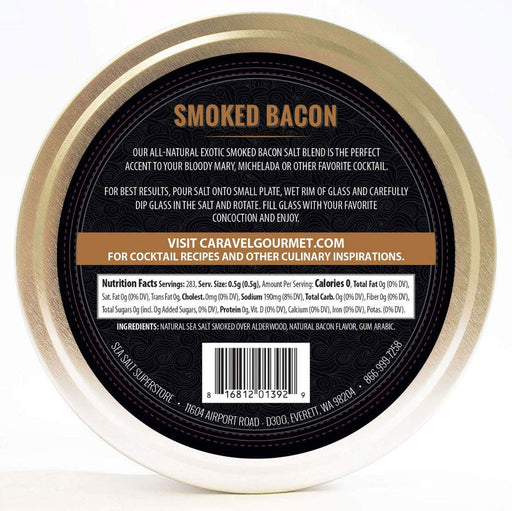 CARAVEL GOURMET: Smoked Bacon Exotic Cocktail Salt, 5 oz - No Brand For Less 